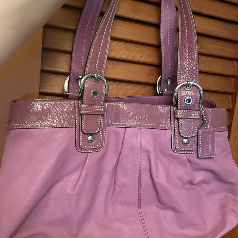 Coach large pink tote